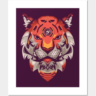 Tiger Head Posters and Art